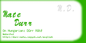 mate durr business card