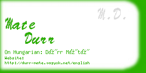 mate durr business card